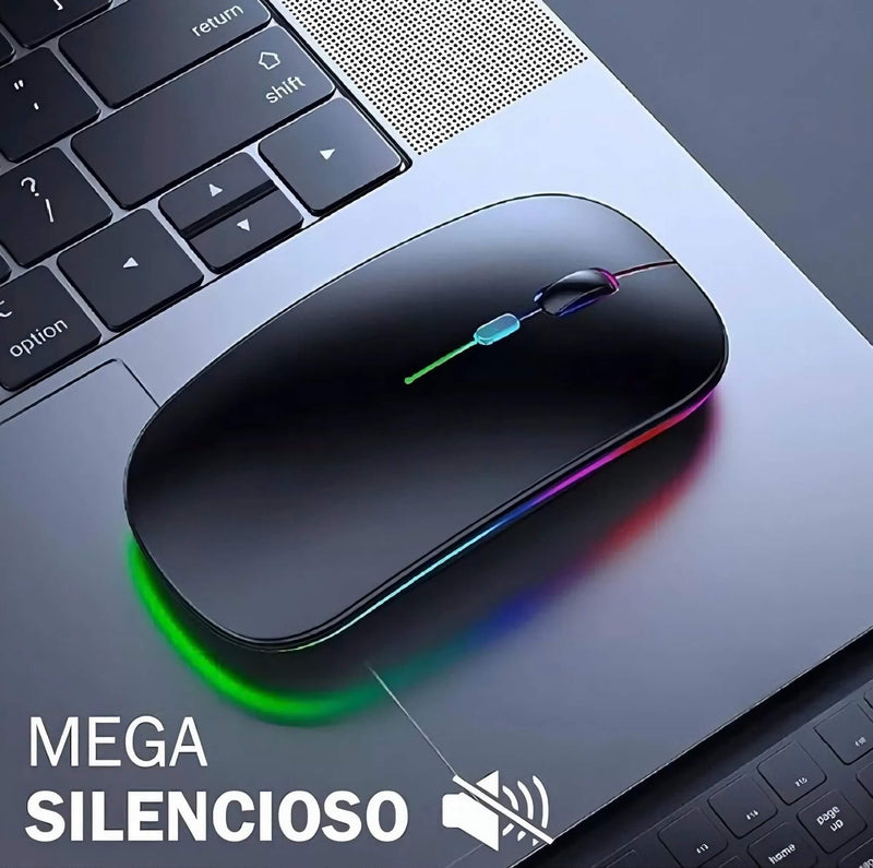 Mouse Sem Fio Recarregável LED