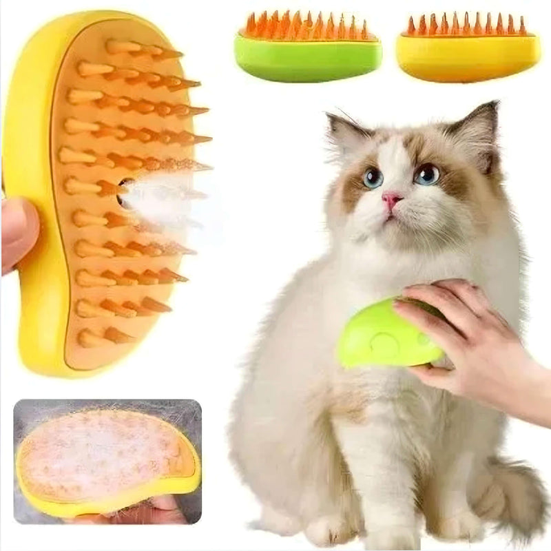 Escova Massageadora com Vapor para Pets