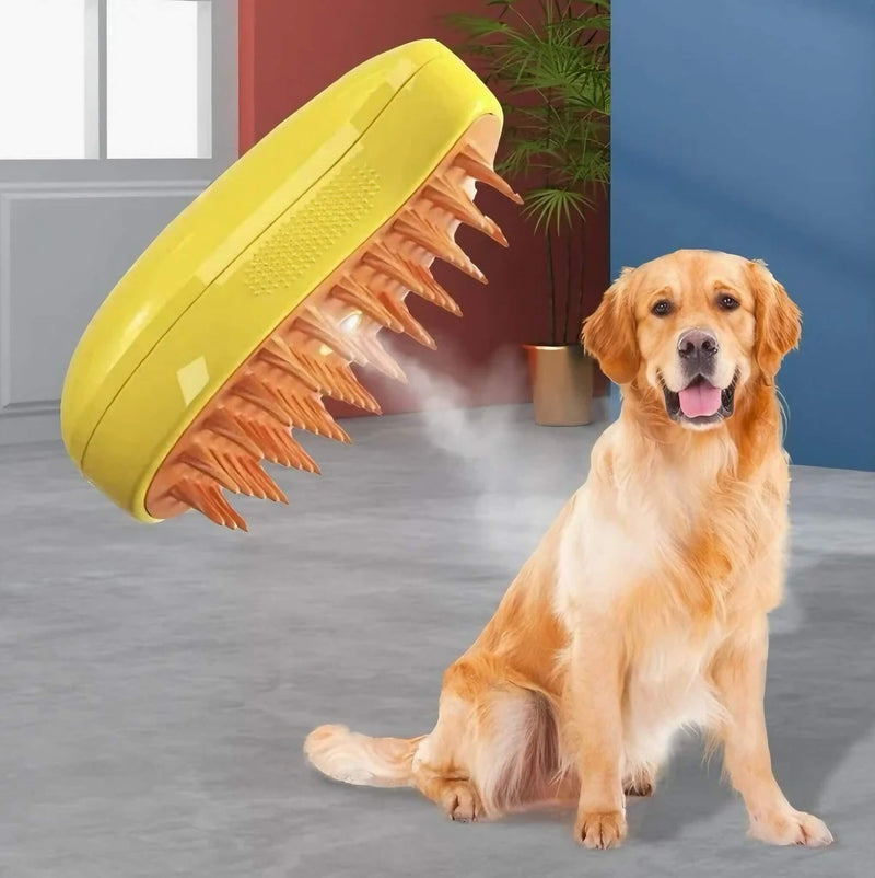 Escova Massageadora com Vapor para Pets